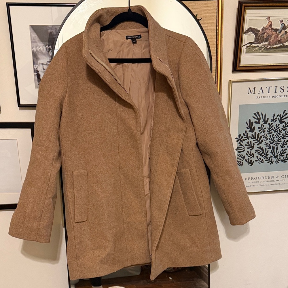 J. Crew Factory Women's Camel Pea Coat